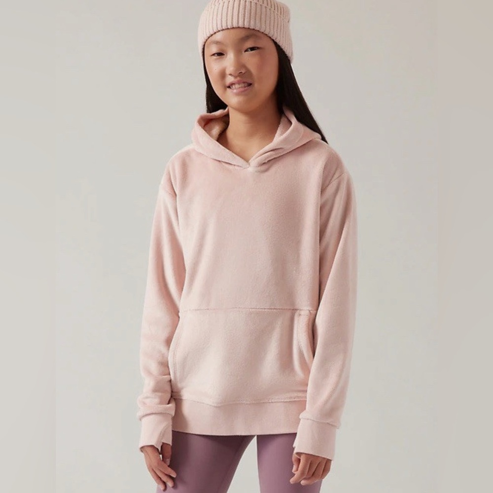 ATHLETA GIRL FEELIN GOOD HOODIE in Orchid Pink XXL/16
